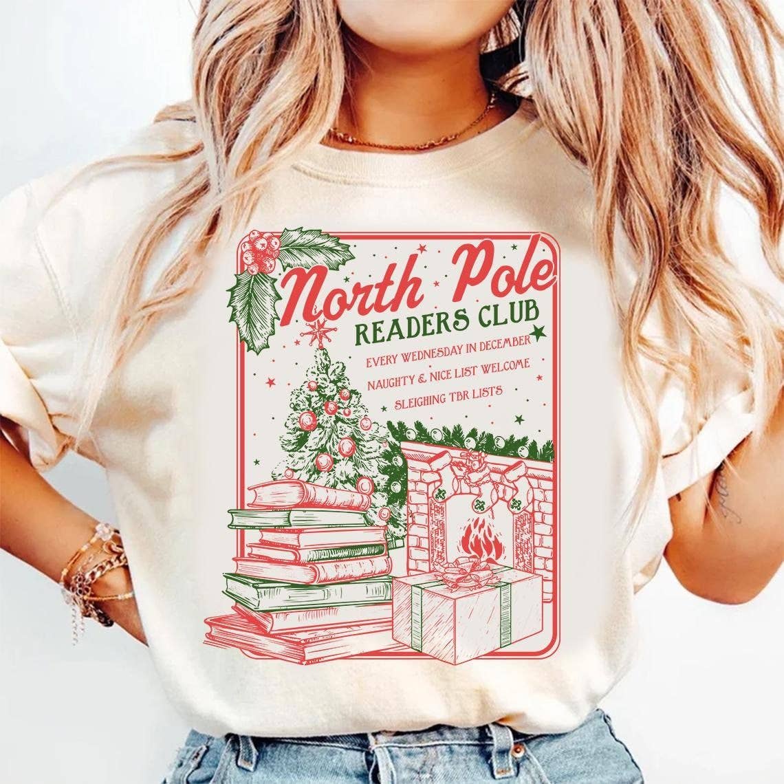Bookish Christmas North Pole Club Hoodie