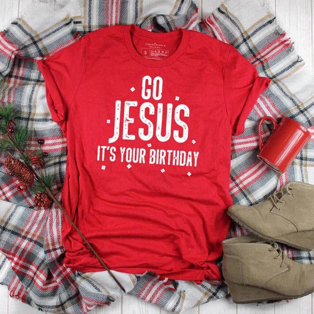 Go Jesus Graphic Christmas Shirt
