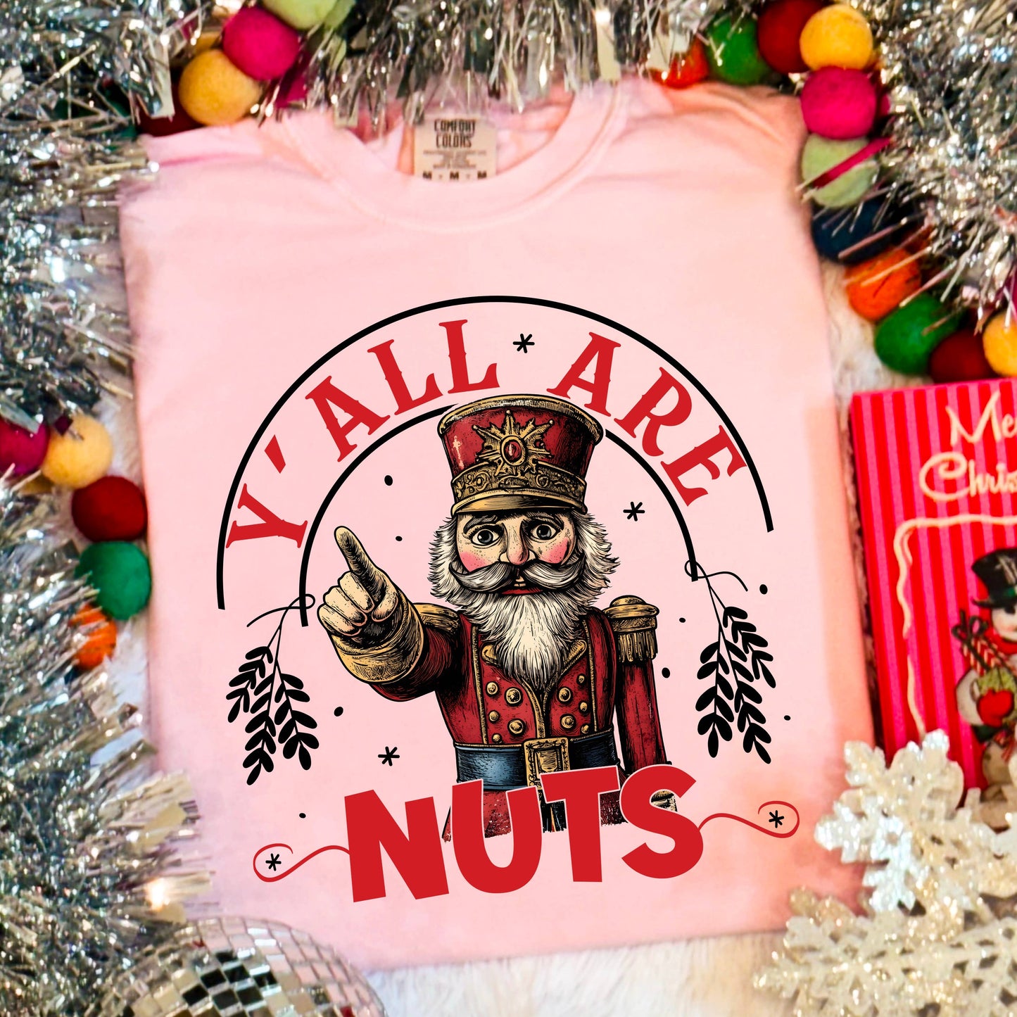 Yall Are Nuts Christmas 2025 Graphic Tee | Comfort Color