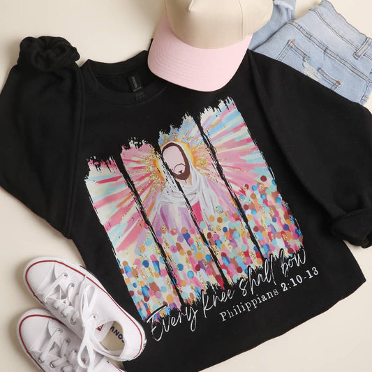 Every Knee Shall Bow Before Jesus Heavyweight Sweatshirt