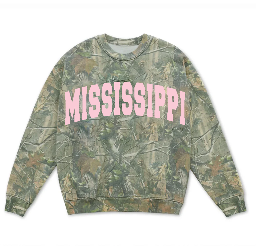 Mississippi Filled Gault Camo Sweatshirt