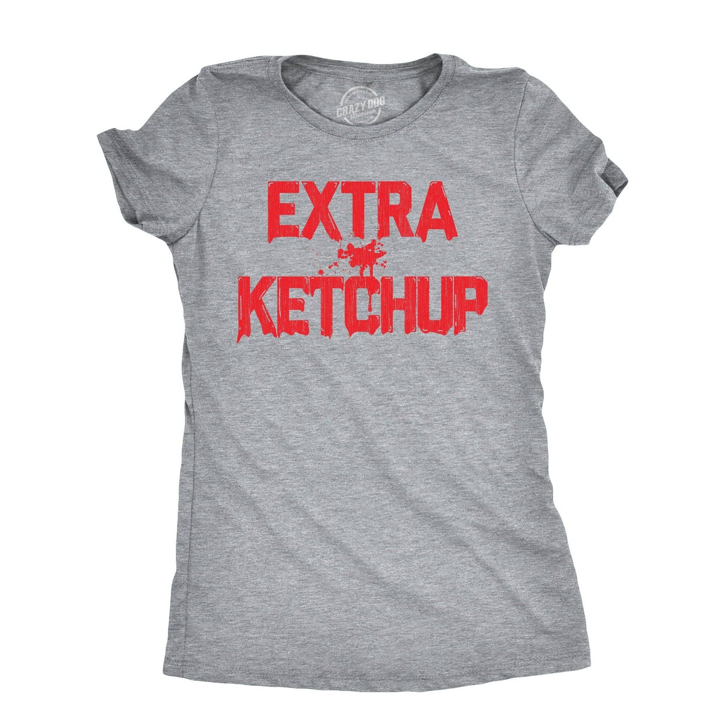 Extra Ketchup Women's Tshirt Food Graphic Tee Western Plus