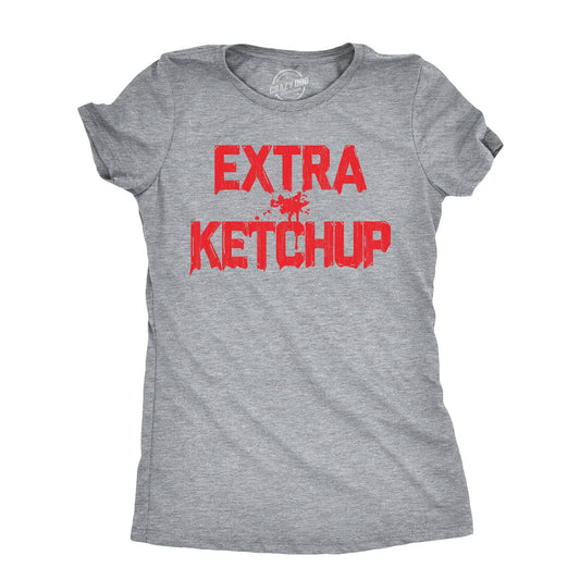 Extra Ketchup Women's Tshirt Food Graphic Tee Western Plus