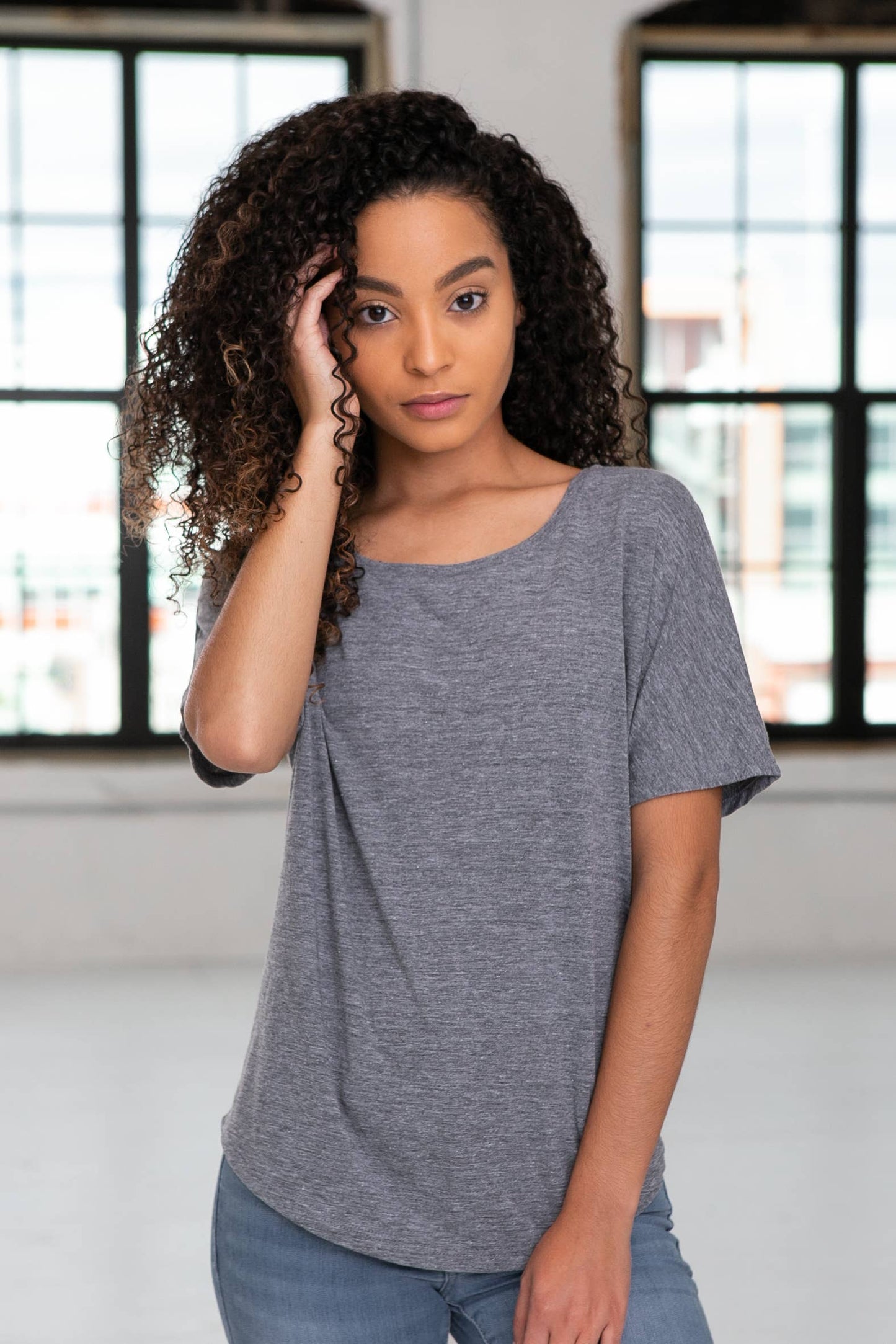 Ladies Flowy Triblend Tee