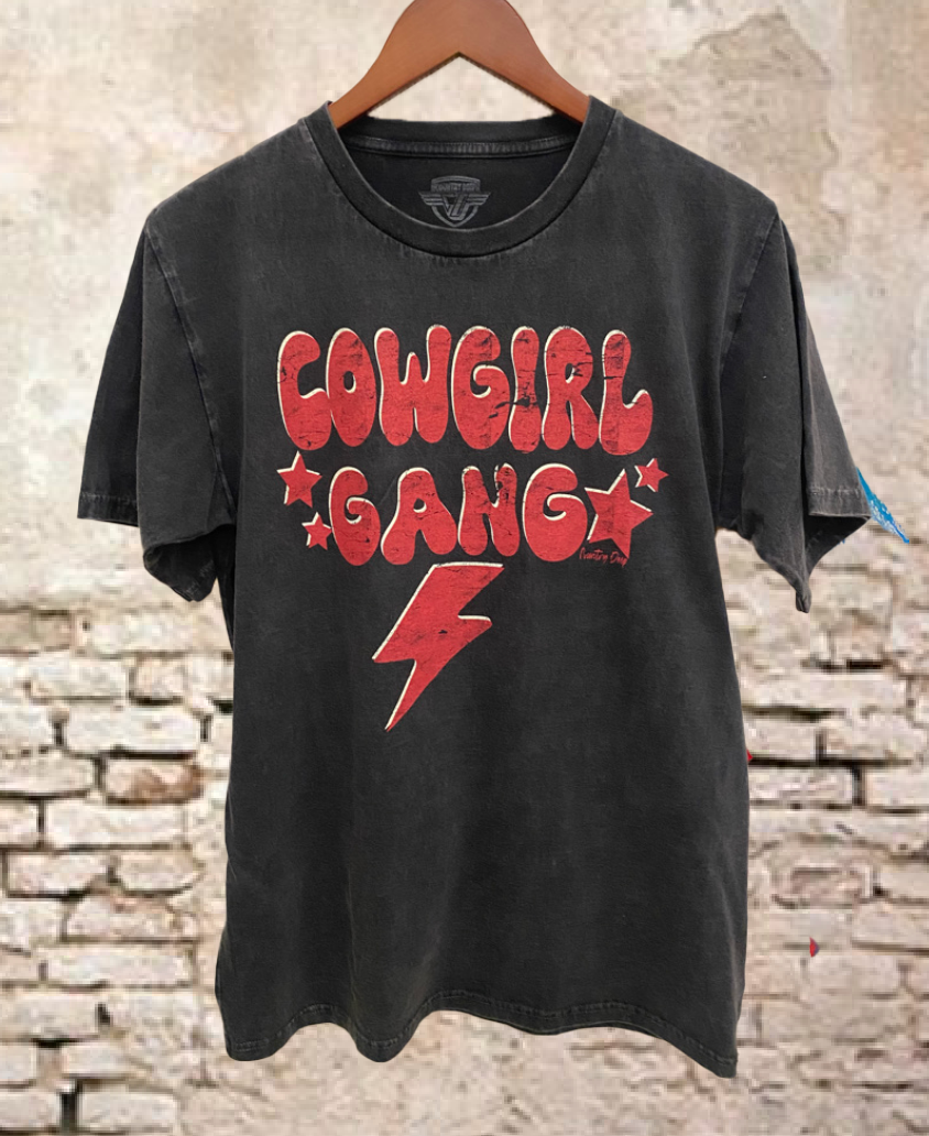 Cowgirl Gang Acid Wash Relaxed Tee