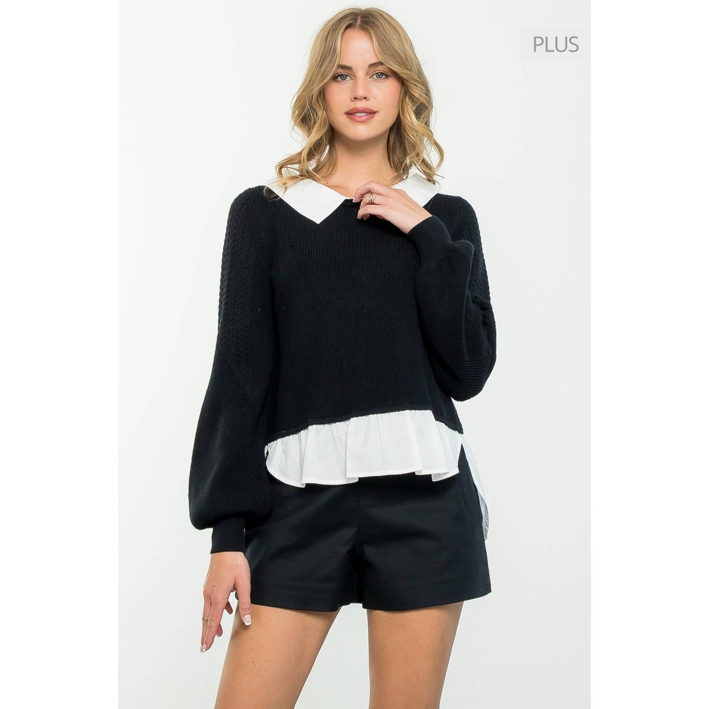 /Size Xl/ Collared Detail Sweater