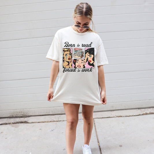 Born To Read Funny Book Lover Shirt - Spicy Books Gift