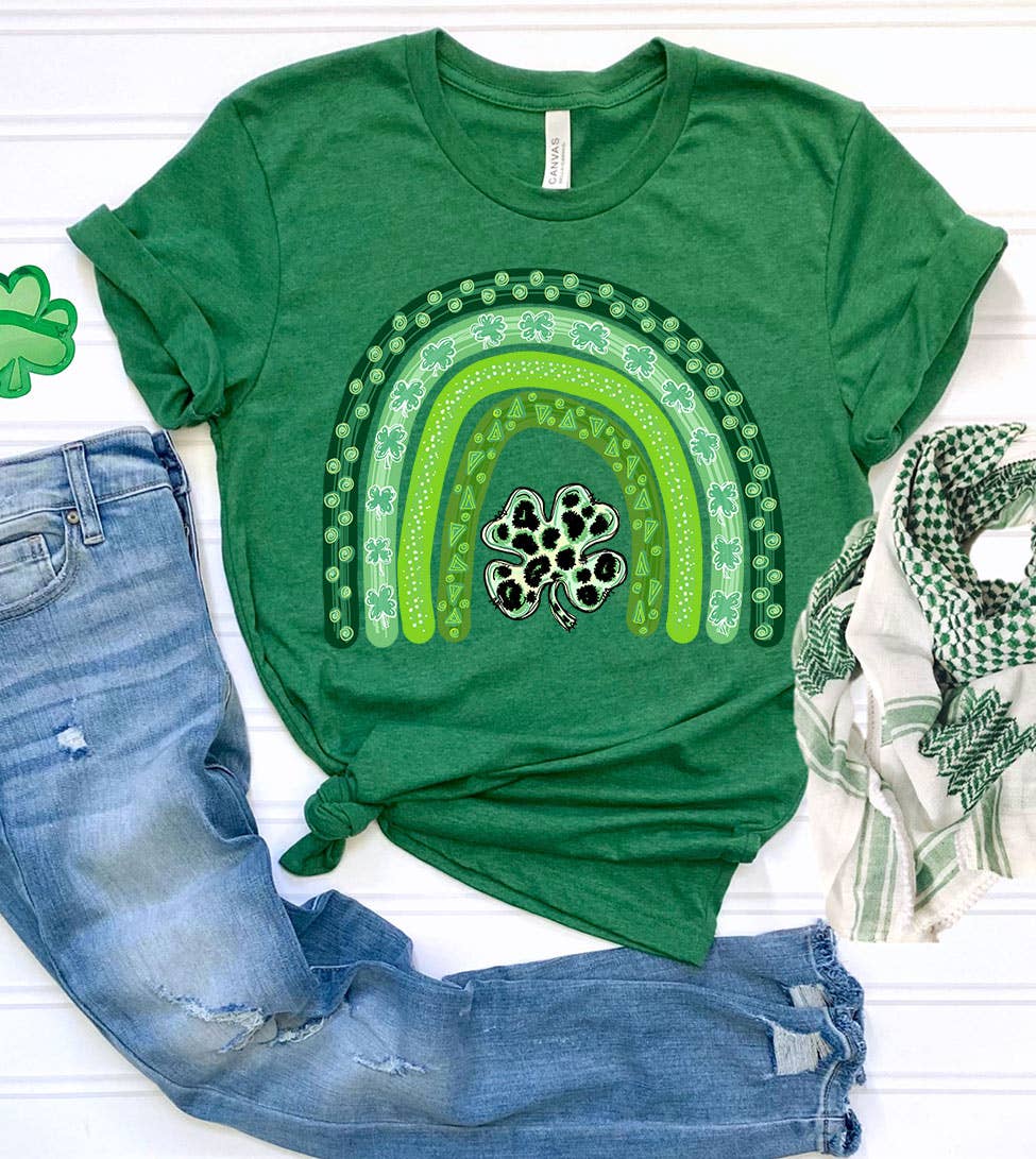 St Patricks Day - Shamrock Rainbow T-Shirt