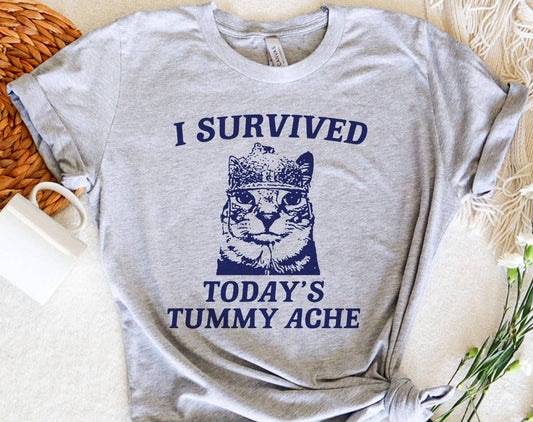 I Survived Todays Tummy Ache - Funny Weird Animal T-Shirt