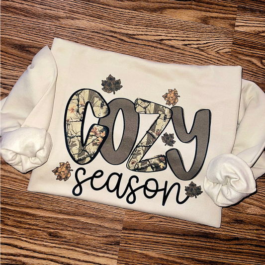 Camo Cozy Season Tan Sweatshirt