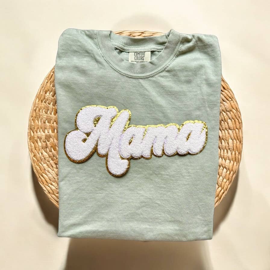 Comfort Colors Chenille Patch Mama Shirt, Mother's Day Gifts