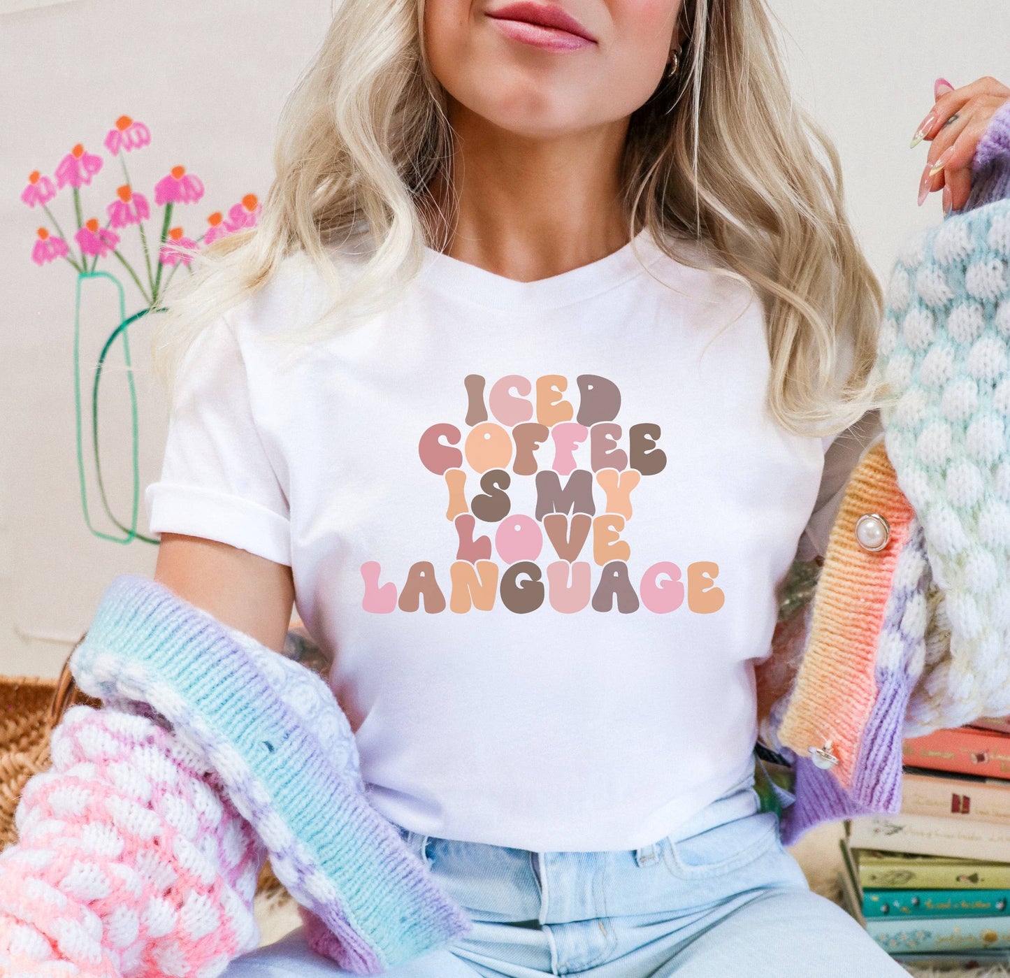 Iced Coffee Is My Love Language Valentine Tee