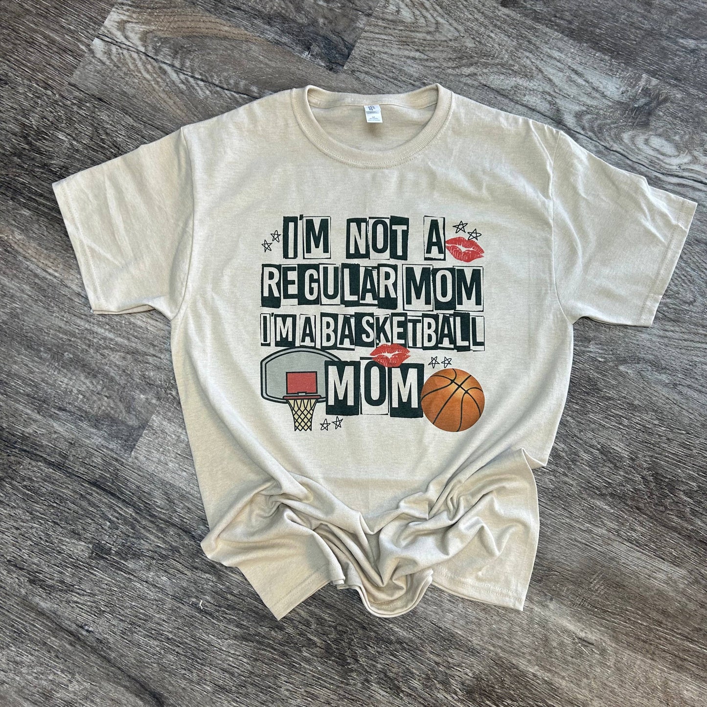 I’M Not A Regular Mom I’M A Basketball Mom On Sand Tee