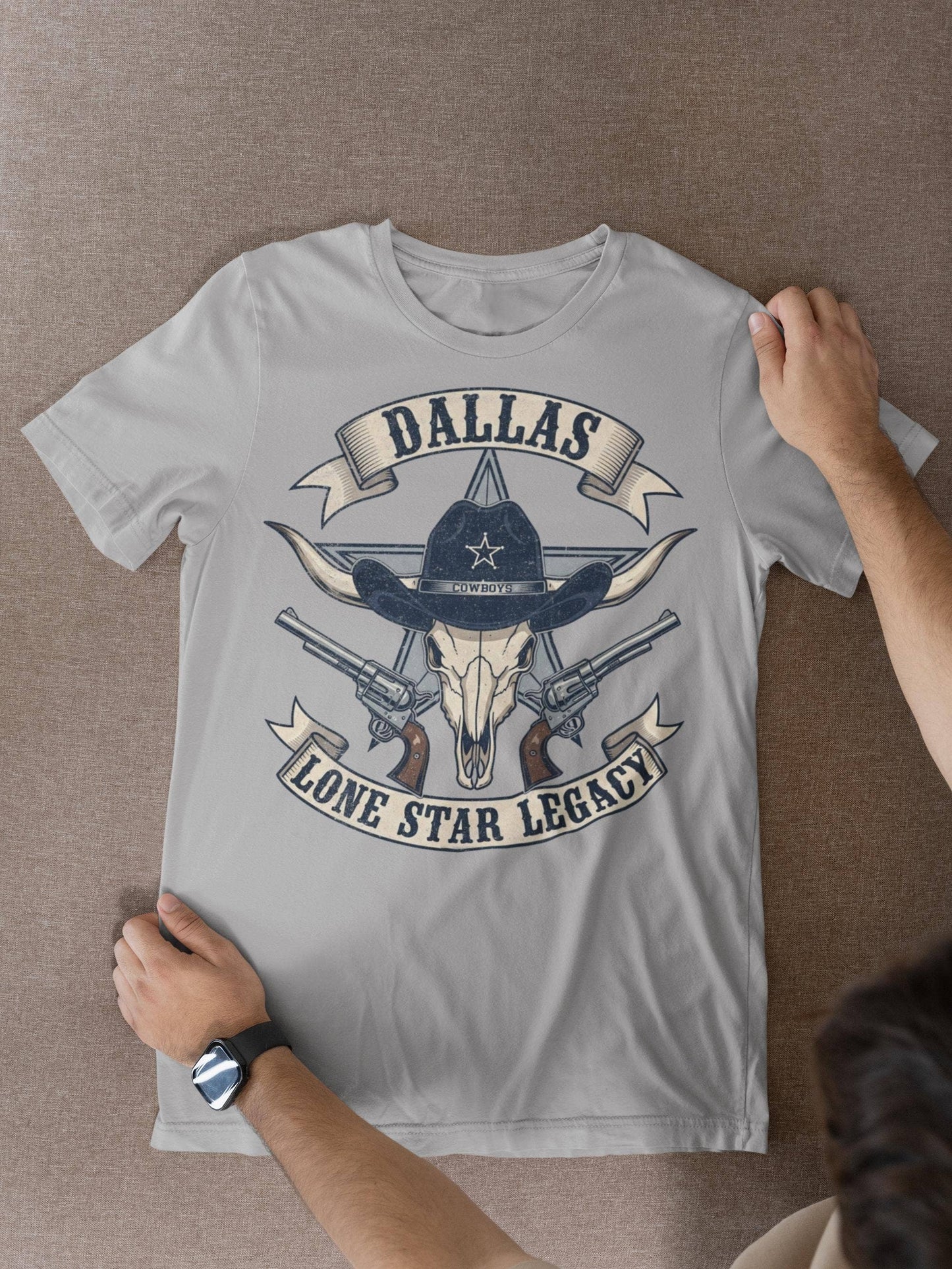 Dallas Cowboys Vintage Steer Skull Football T-Shirt