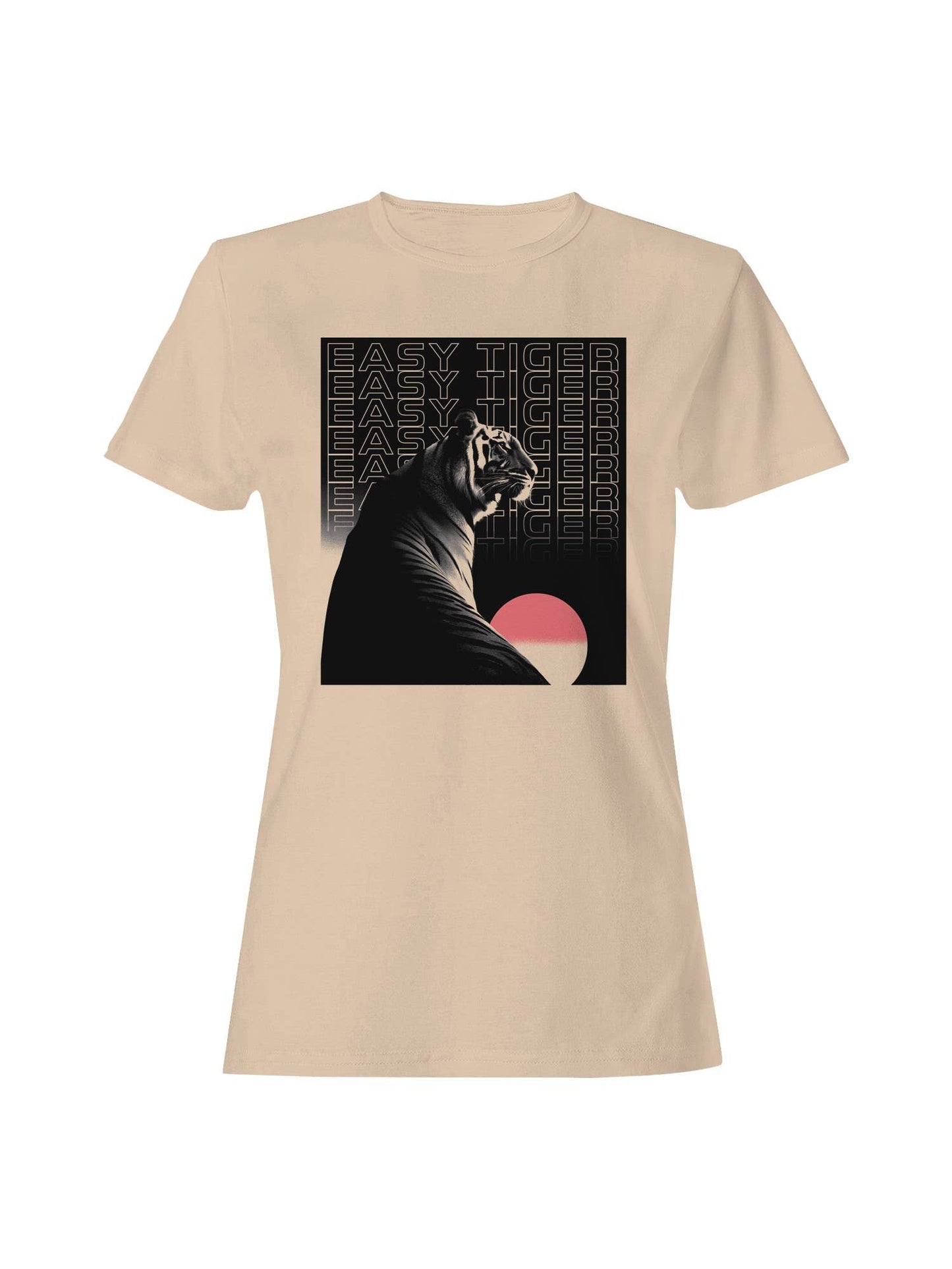 Lunar Sunset Easy Tiger Art Women's T-Shirt
