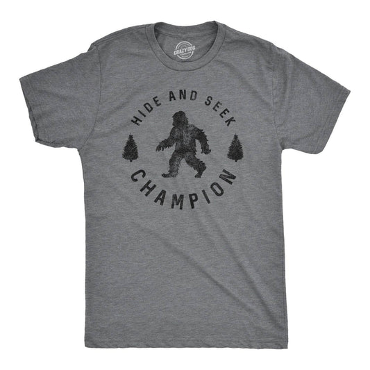Hide and Seek Champion Graphic T-Shirt Funny Bigfoot Tee