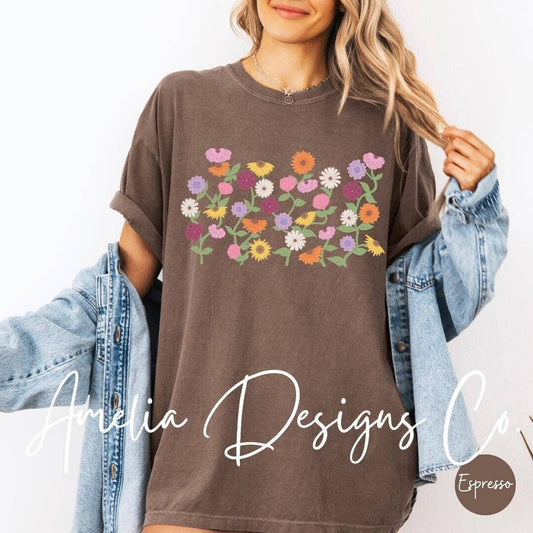 Eras Piano Flowers Oversized T-Shirt Taylor Fan Gift