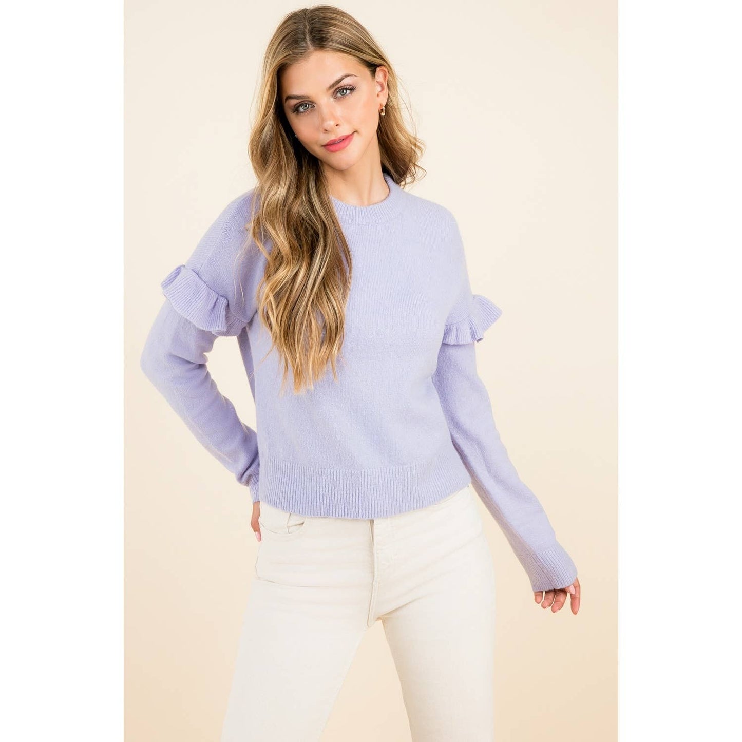 Ruffle Sleeve Sweater