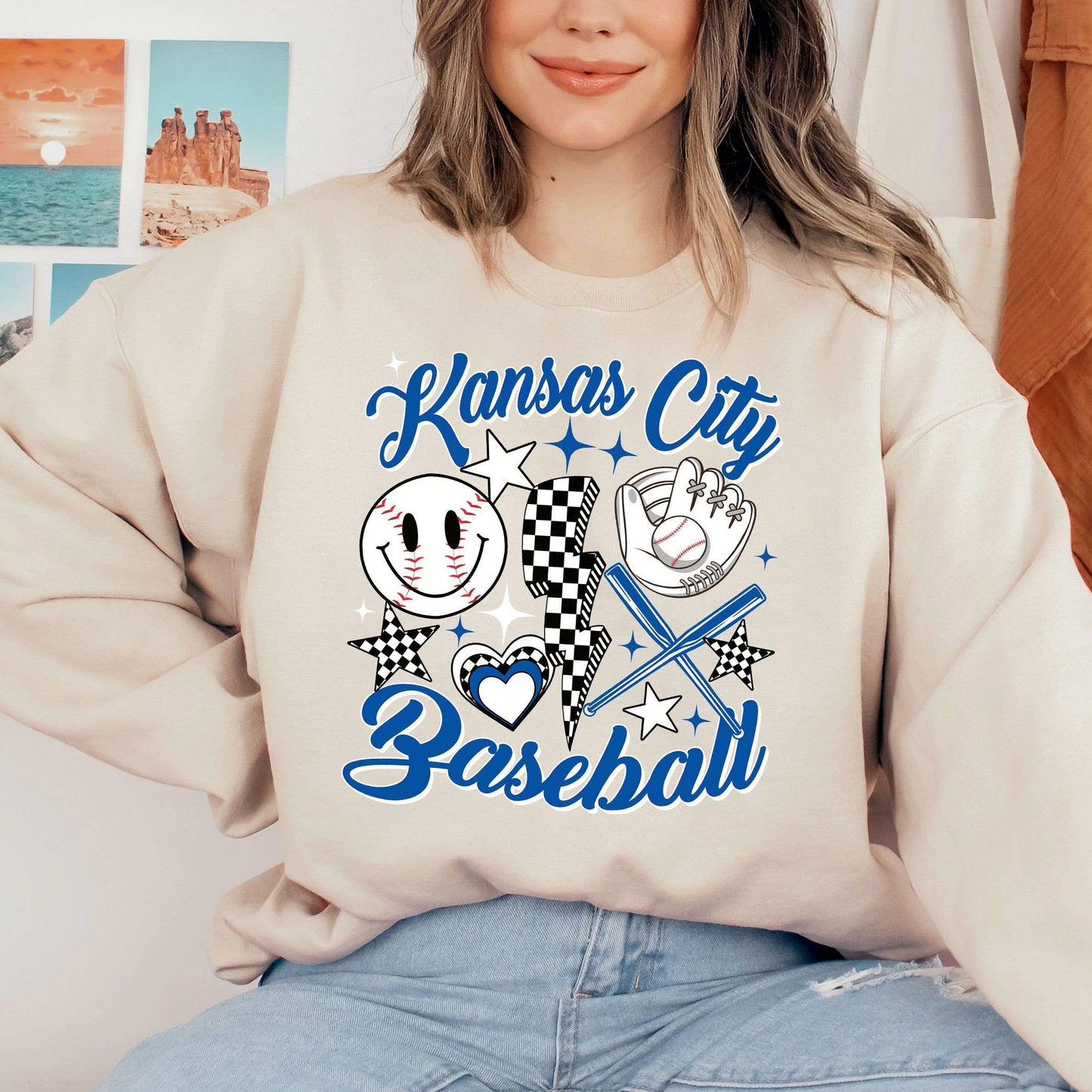 Retro Kansas City Royals Baseball Sweatshirt, Groovy Vintage