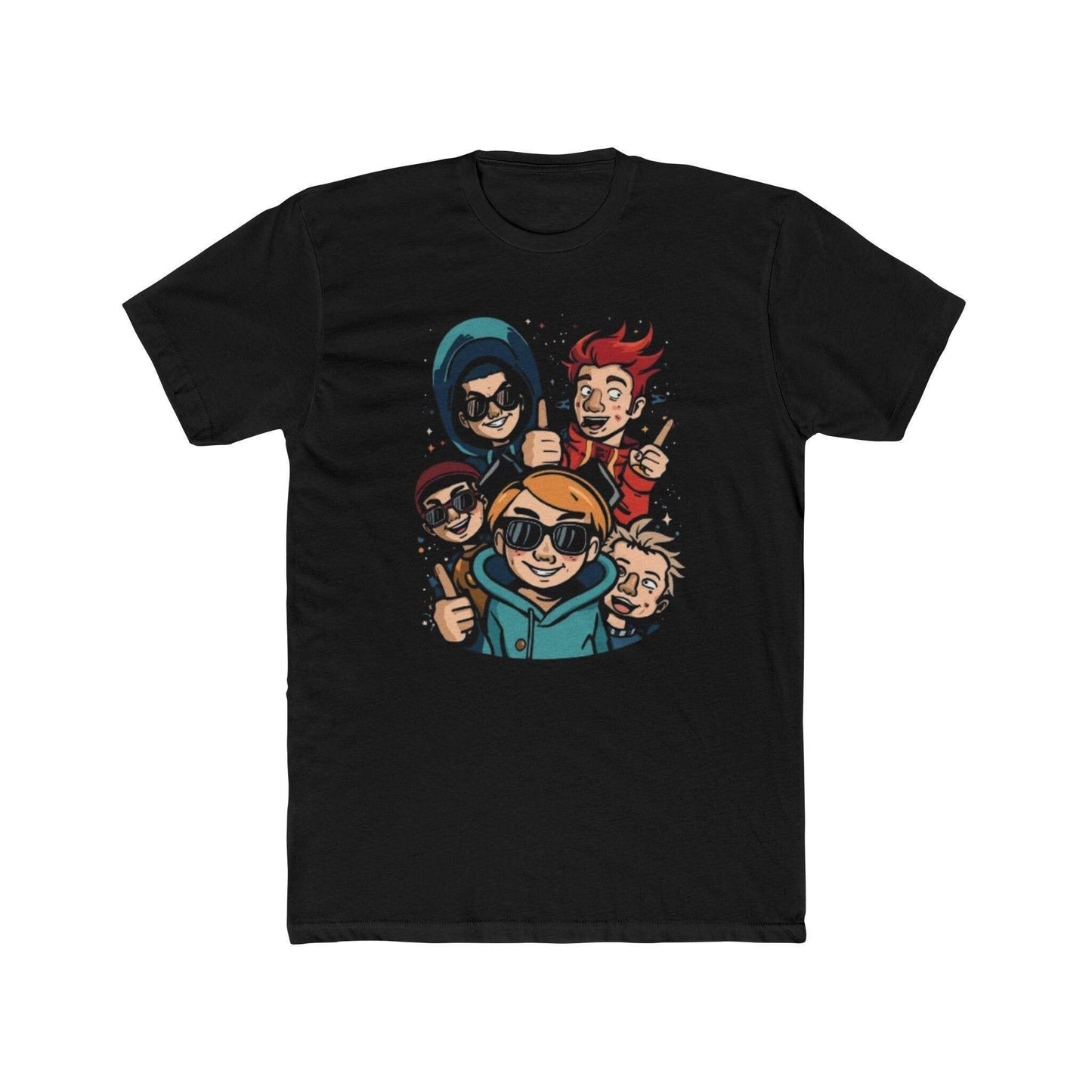 Cartoon Squad Graphic T-Shirt Fun Streetwear Unisex Tee