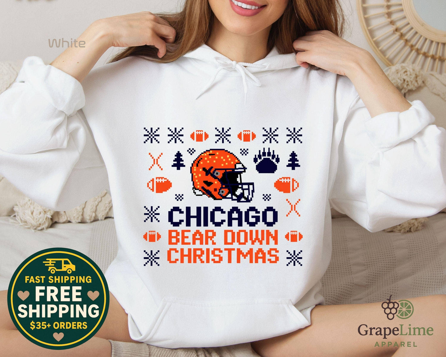 Chicago Football Ugly Christmas Family Sweatshirt