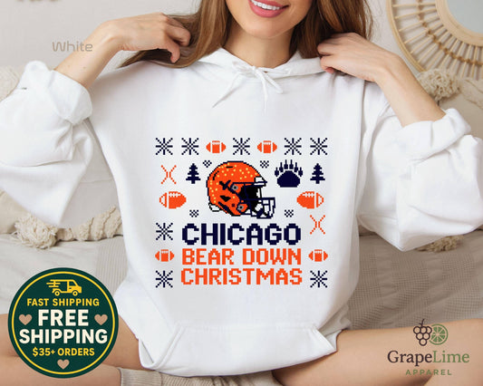 Chicago Football Ugly Christmas Family Sweatshirt