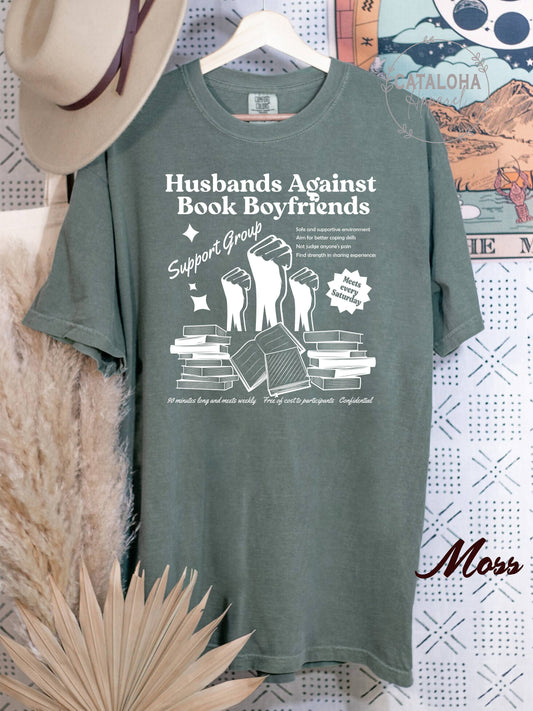 Husbands Against Book Boyfriends Club Funny Bookish Shirt