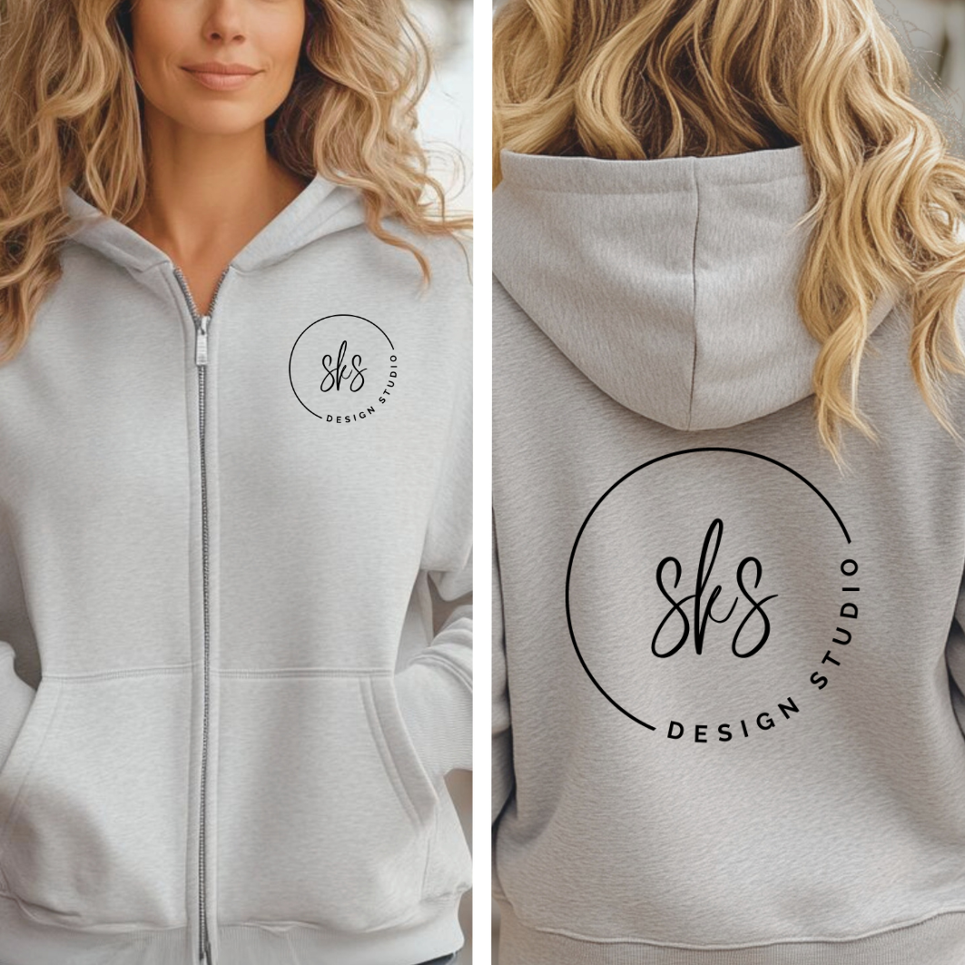 Custom Logo | Unisex Zip Up Hoodie [Gildan]