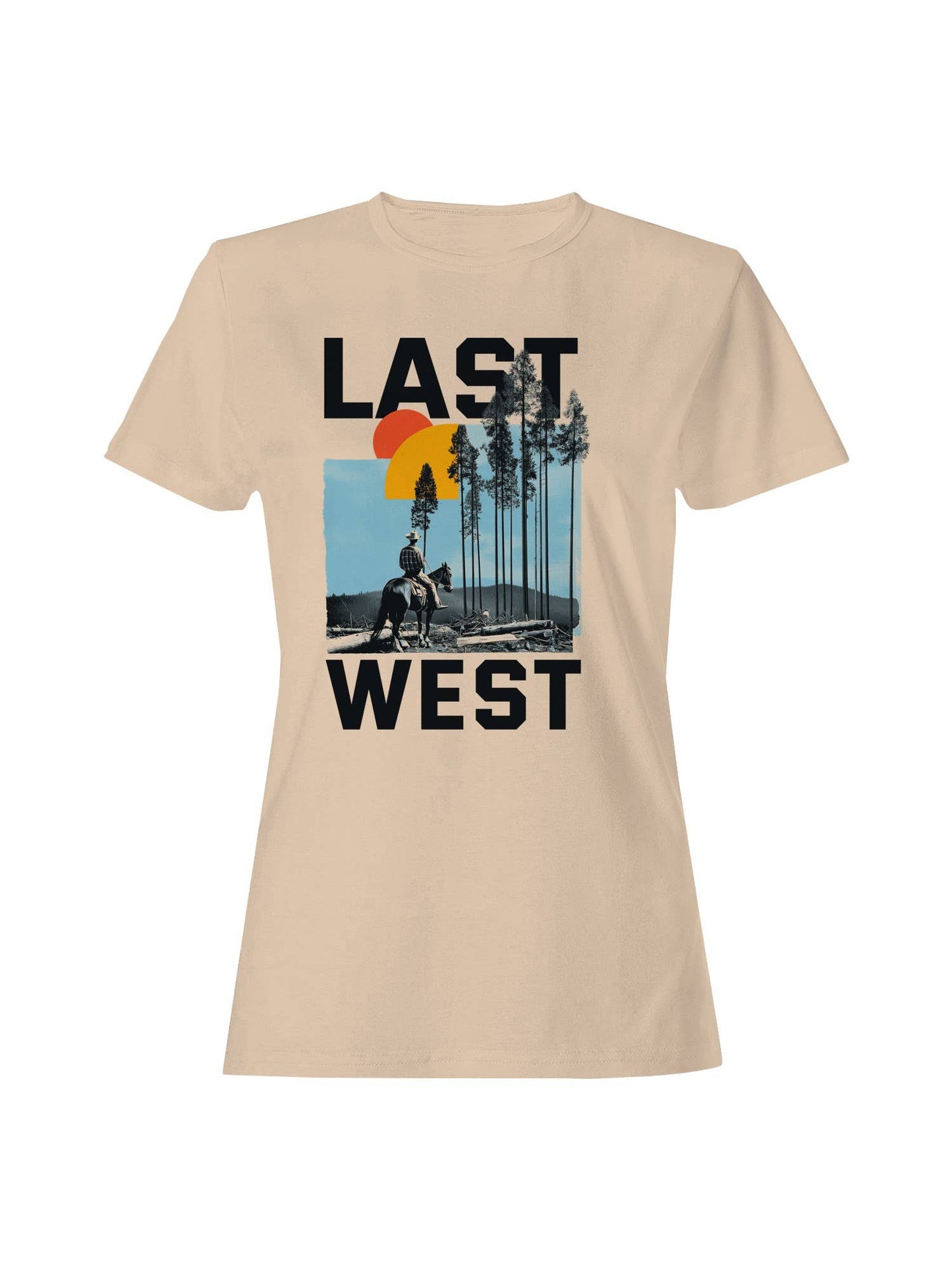 Last West Cowboy At Sunset Women's T-Shirt