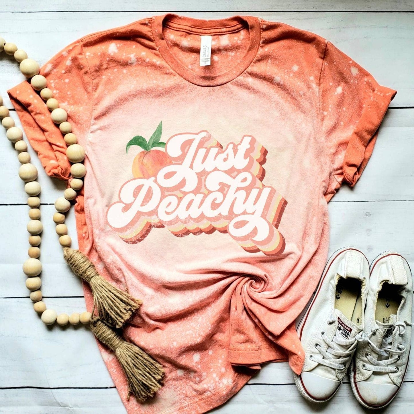Just Peachy – Trendy Plus Size Retro Summer Shirt