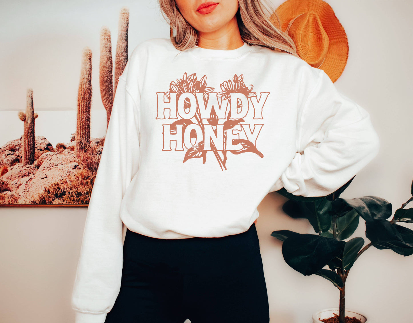 Howdy Honey Floral Crew Neck Sweatshirt