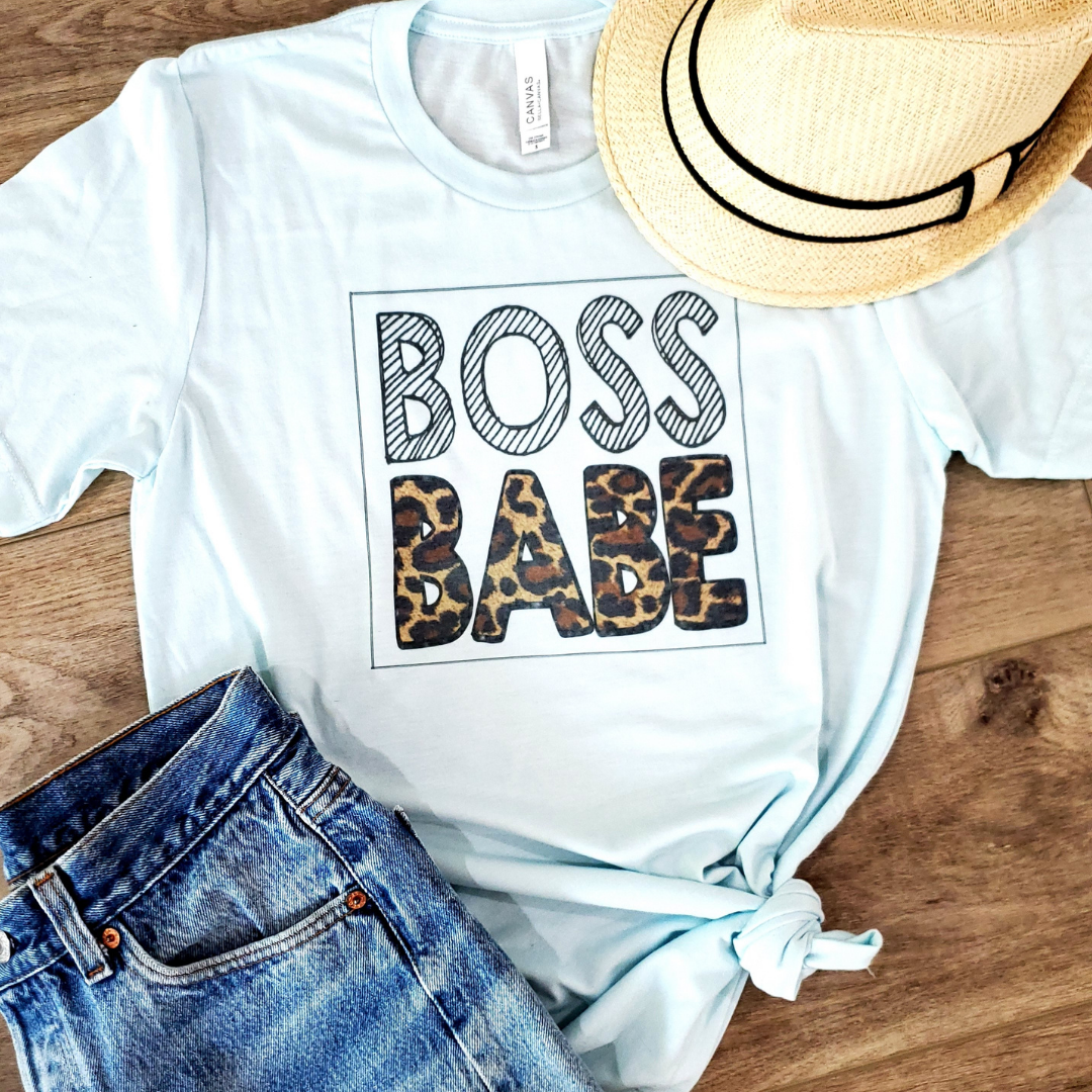 Leopard Boss Babe Graphic Tee
