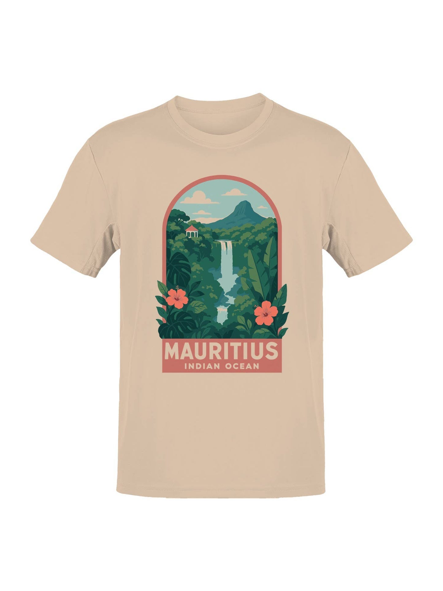 Mauritius Waterfall Paradise Art Men's T-Shirt