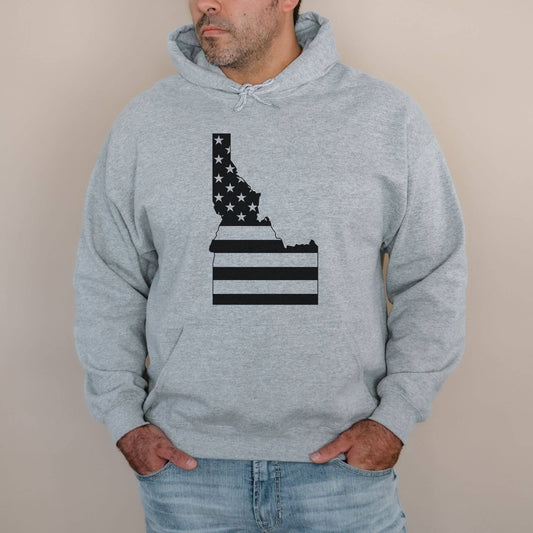Idaho American Flag Crewneck Sweatshirt Hoodie 157