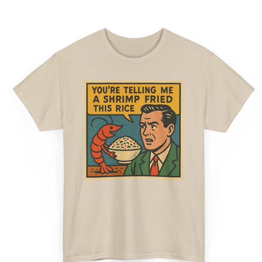 Shrimp Fried Rice Funny Retro Comic Tee Soft Cotton