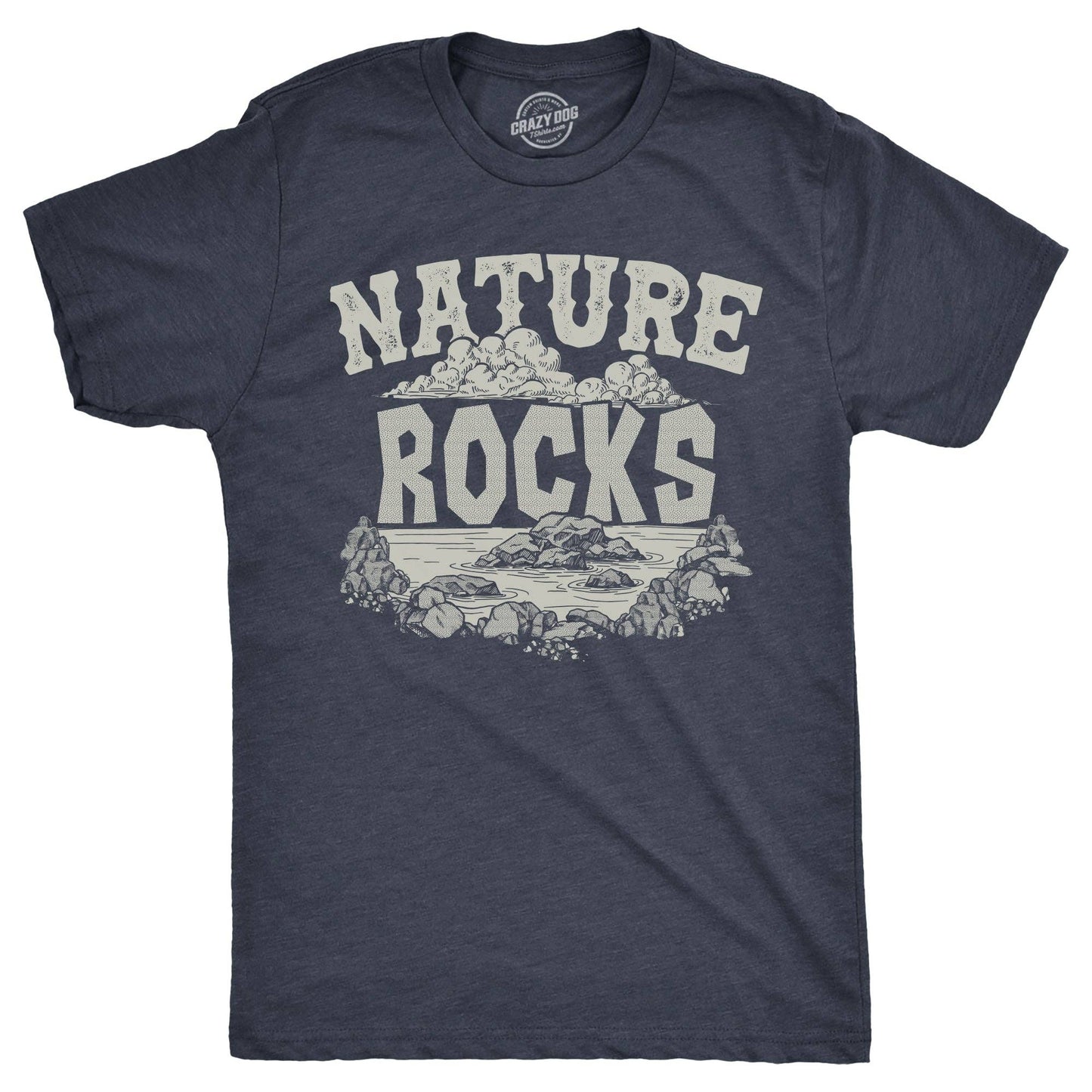 Nature Rocks Men's Tshirt Sarcastic Graphic Tee Western T