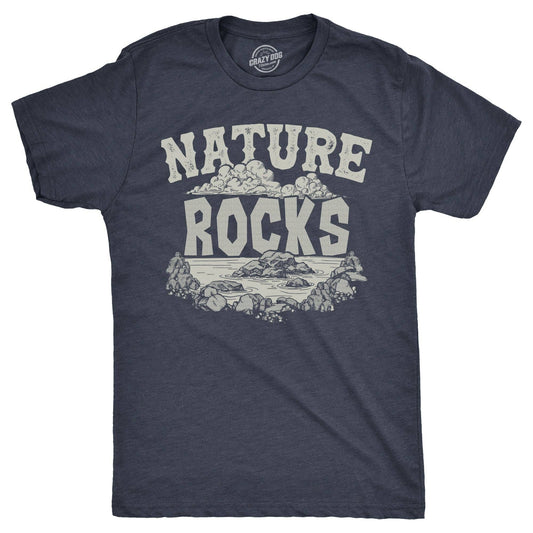 Nature Rocks Men's Tshirt Sarcastic Graphic Tee Western T