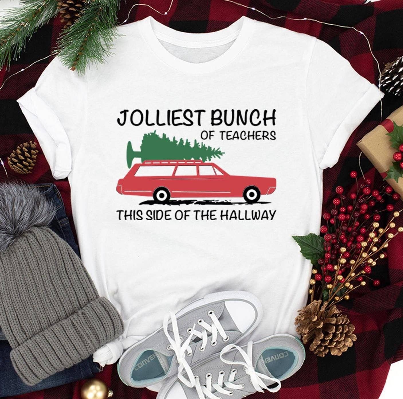 Jolliest Bunch of Teachers Shirt For Group Holiday Fun