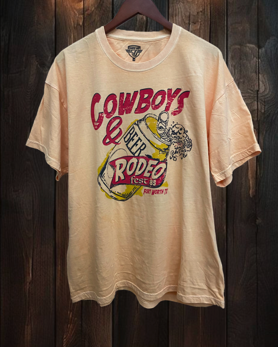Cowboys and Beer Fort Worth Oversized T Shirt