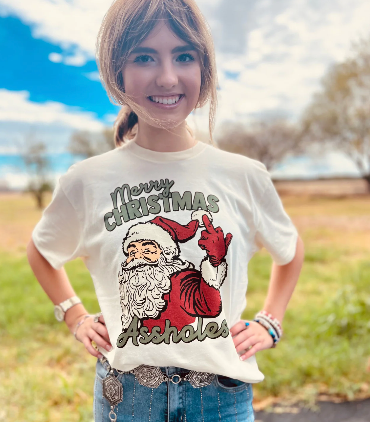 Merry Christmas Assholes Graphic Tee- Multiple Color Options
