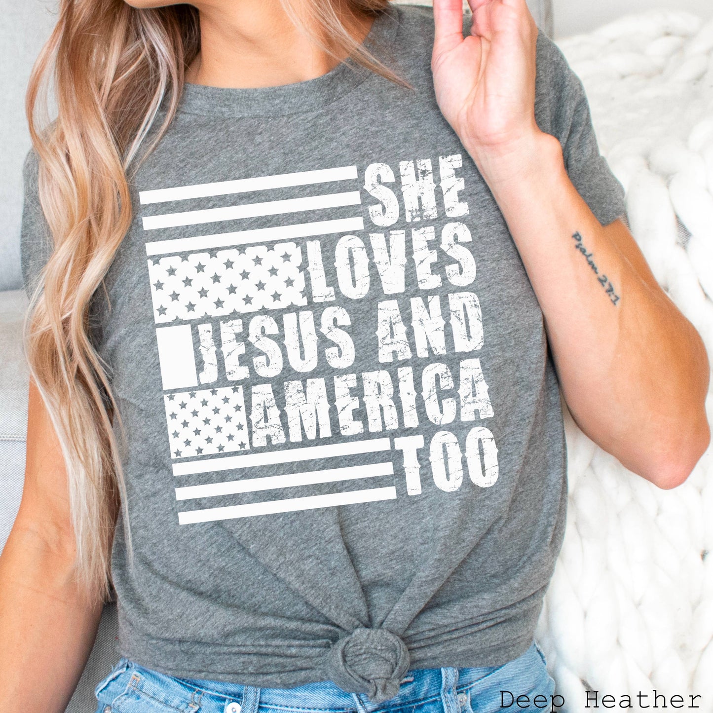 July 4th Graphic Tee | She Loves Jesus  | Bella Canvas