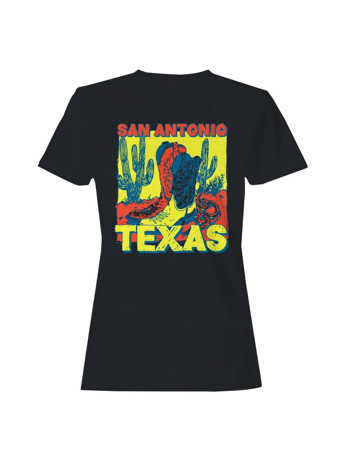 Bold San Antonio Texas Cactus Art Women's T-Shirt