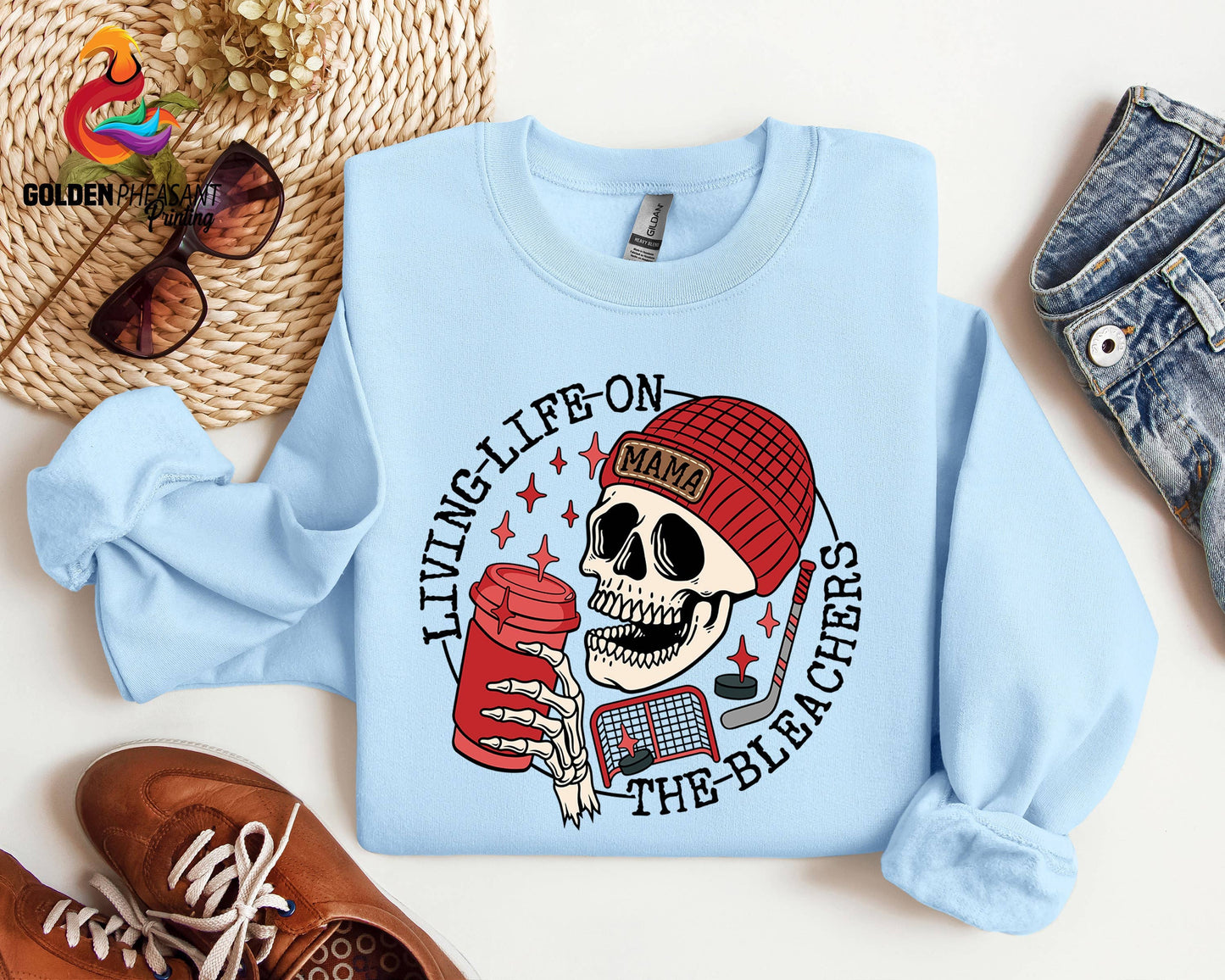 Living Life On the Bleachers Sweatshirt  Sports Mama Gift