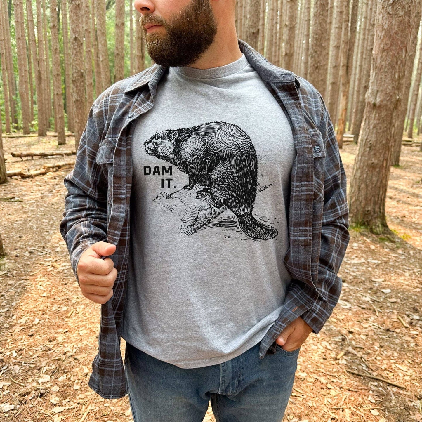 Dam It Hilarious Beaver Nature Graphic Unisex Tee