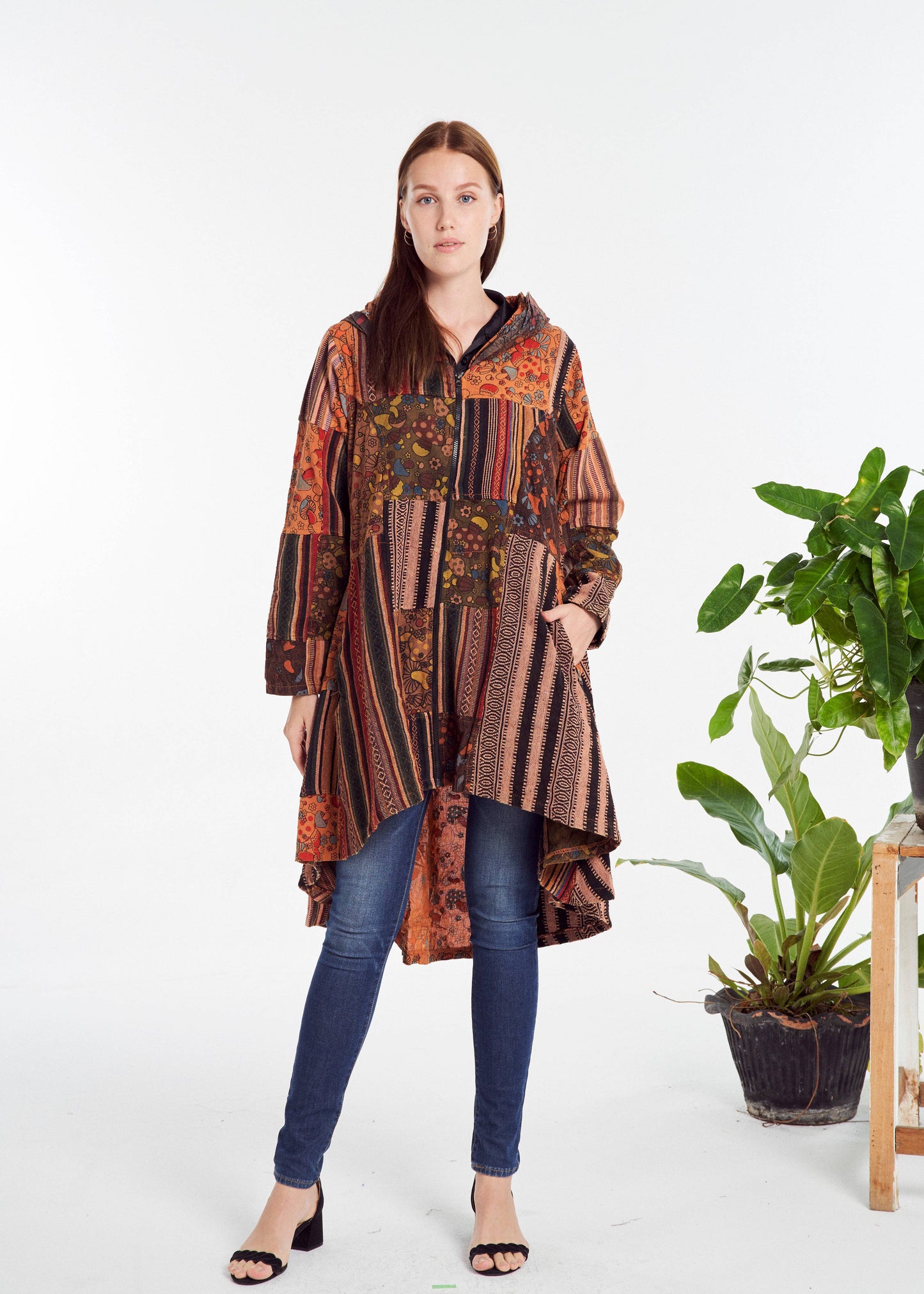 Long-Sleeves Patchwork Hoodie (KT-1433)