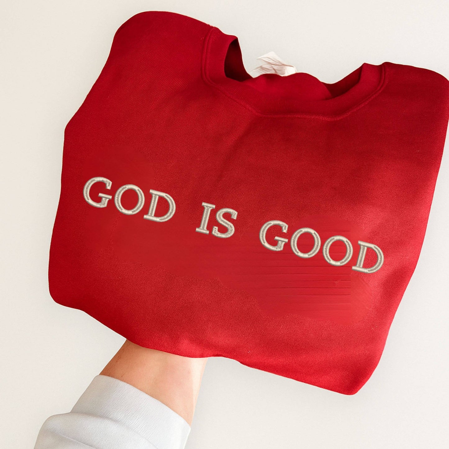Custom Embroidered Sweatshirt, Embroidered God Is Good