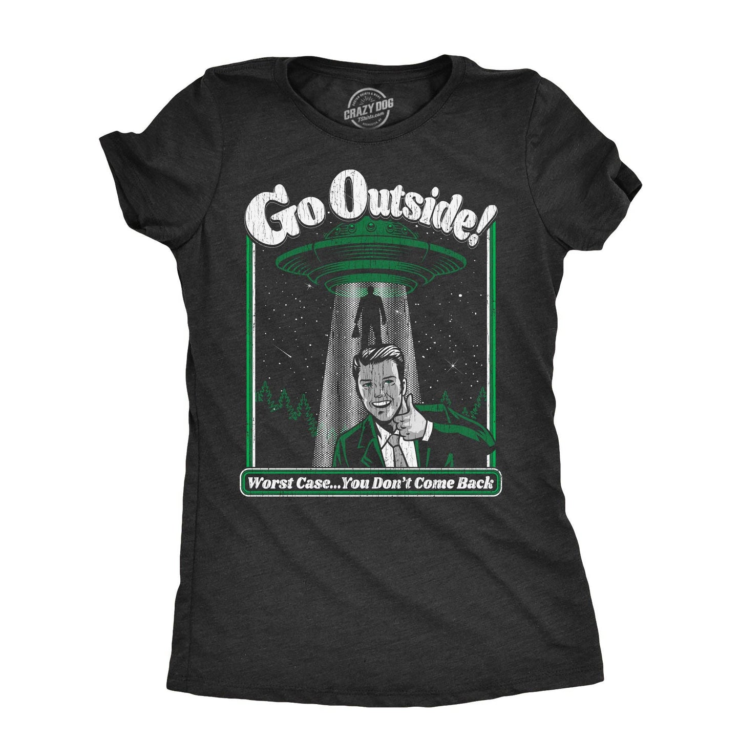 Go Outside Women's Tshirt Space Graphic Tee Western Plus