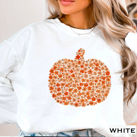 Fall Floral Pumpkin Women’S  Graphic Sweatshirt