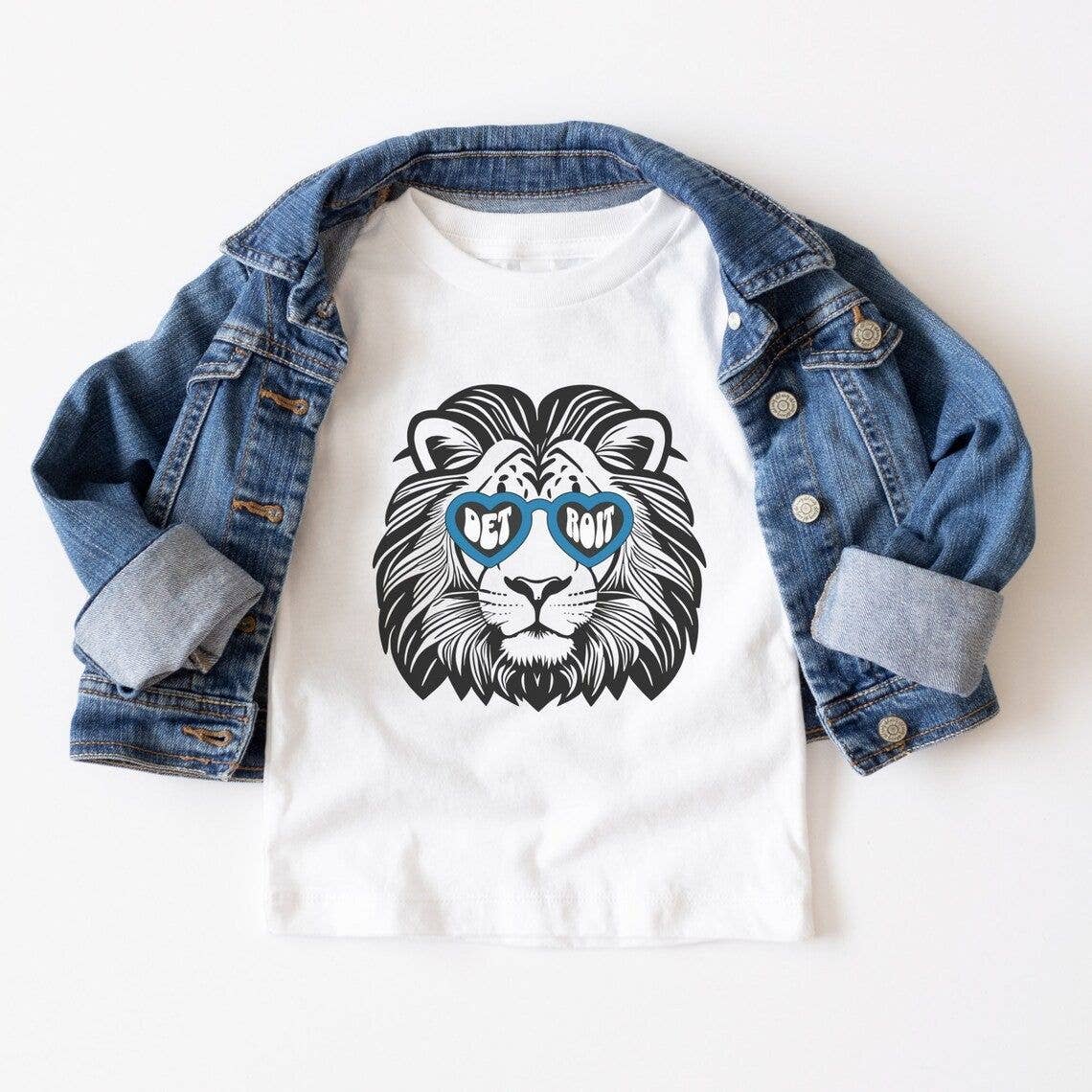 Detroit Lions Toddler Football Shirt Mommy and Me Retro Tee