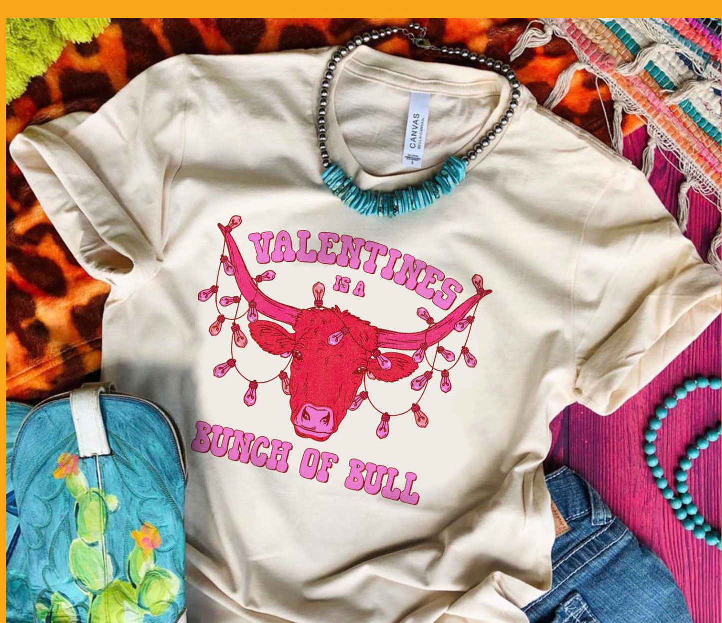 Valentines Is A Bunch of Bull - Cream Tee